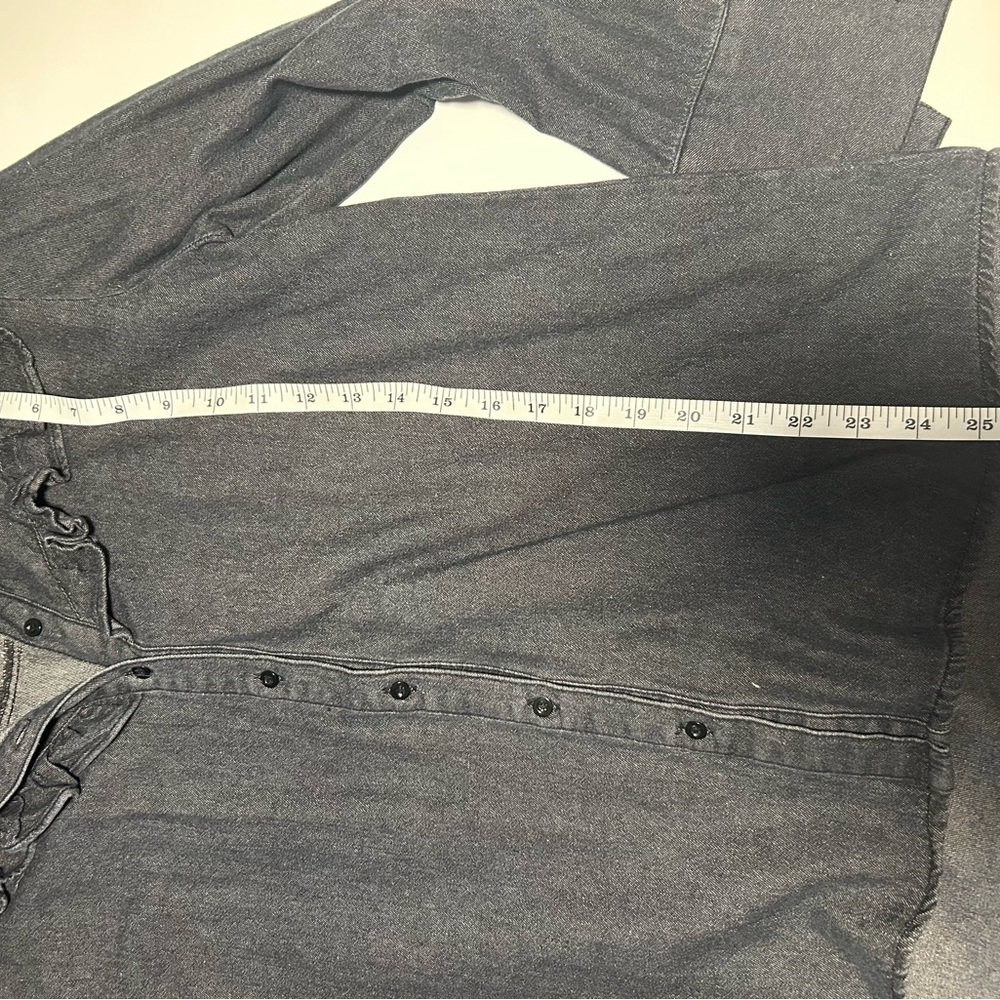 Fifth Label Black Denim Ruffle Button down - Picture 5 of 7